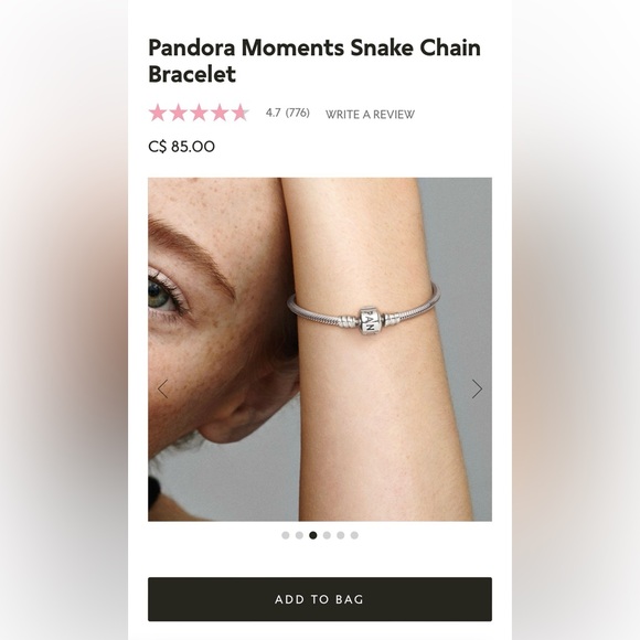 Sterling Silver Pandora Charm Bracelet W/ Princess Charm👑 - Picture 4 of 12